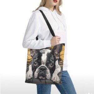 LAST ONE Boston Terrier Tote Bag 16"x 14" NIP